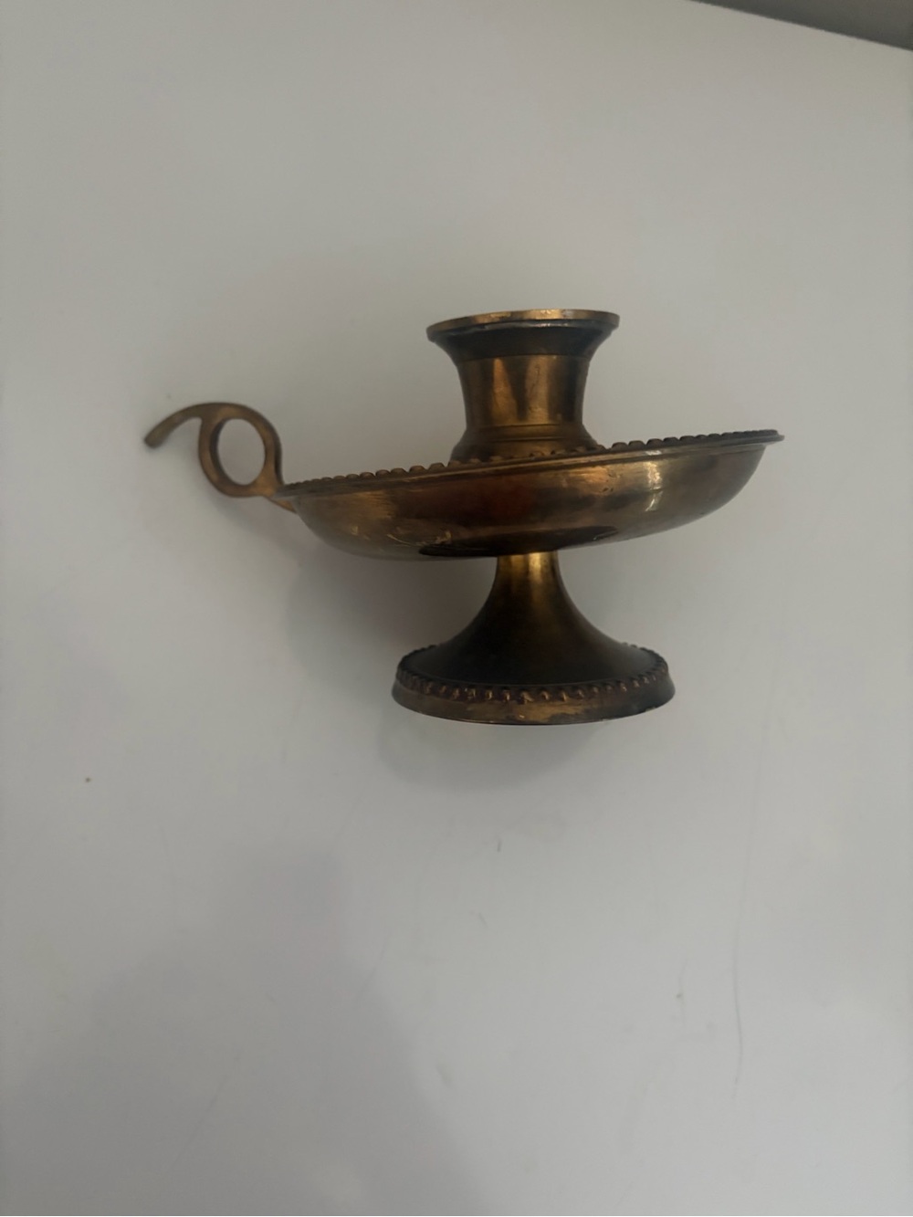 Vintage Solid Brass Candle Holder